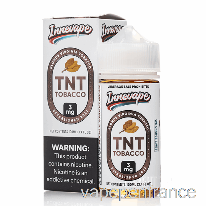 Tabac Tnt - E-liquides Innevape - Stylo Vape 100ml 3mg